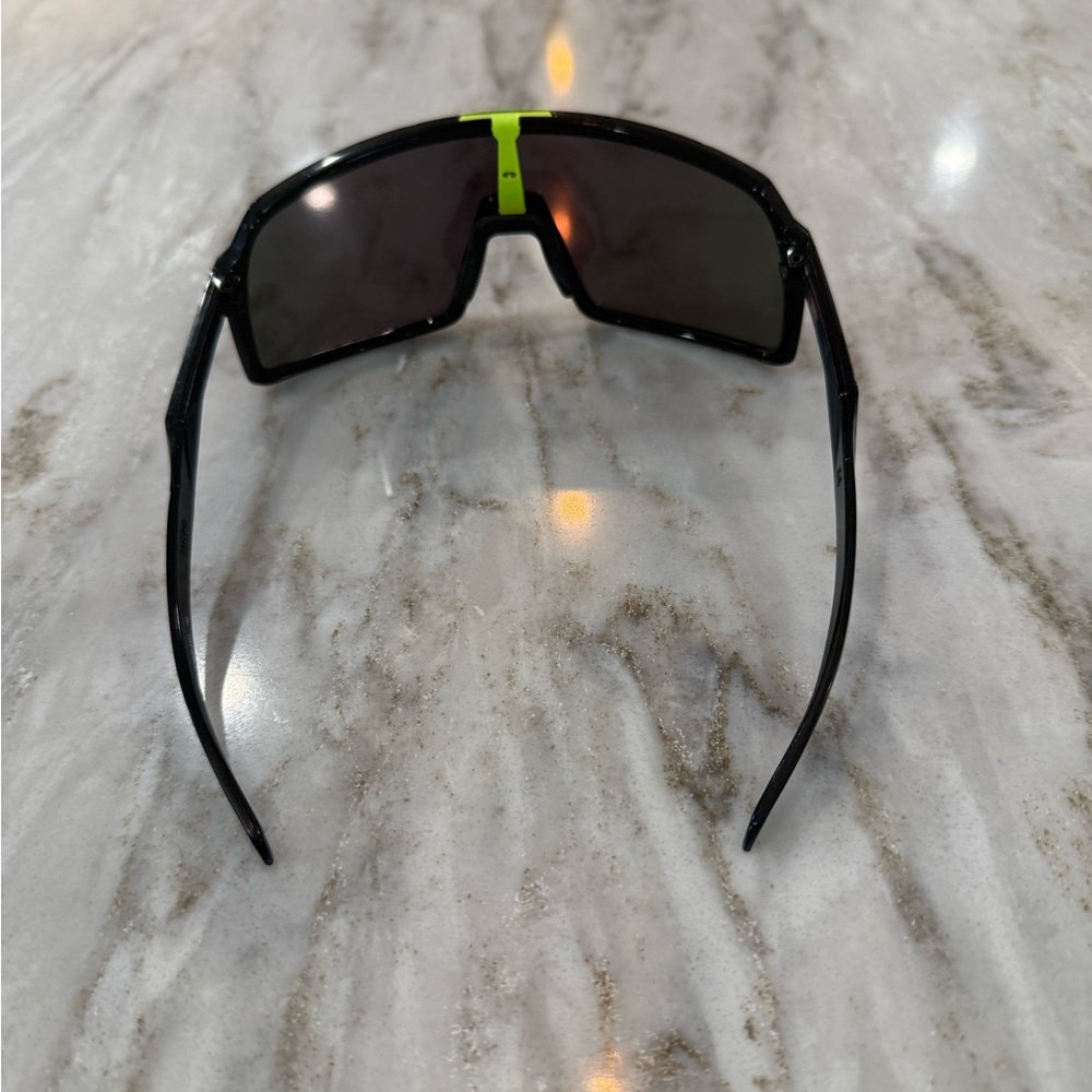 Oakley Sutro Lite Black Sunglasses with Blue-Green Lenses - Picture 5 of 7